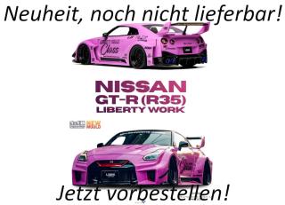 NISSAN GT-R (R35) LIBERTY WORK SILHOUETTE BODY KIT PINK 2025 S1815601 Solido 1:18 Metallmodell Date de parution inconnue (pas avant le 4. trimestre 2026)