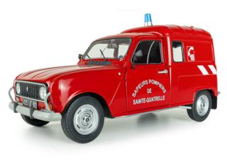 Renault 4LF4  Feuerwehr POMPIER RED 1976 Solido 1:18 Metallmodell