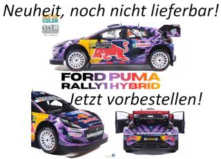 FORD PUMA RALLY1 HYBRID PURPLE #55 MCERLEAN / TREACY RALLYE MONTECARLO 2025 Solido 1:18 Metallmodell Date de parution inconnue (pas avant le 3. trimestre 2026)