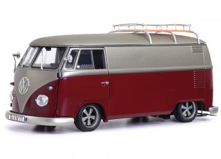 VW Volkswagen T1b Bus Lowrider, rot/matt-grau Schuco Metallmodell 1:18
