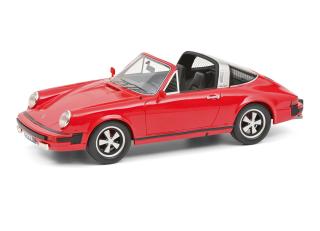 Porsche 911 Targa (1977) indischrot Schuco ProR.18 Resinemodell 1:18 (Türen, Motorhaube... nicht zu öffnen!)