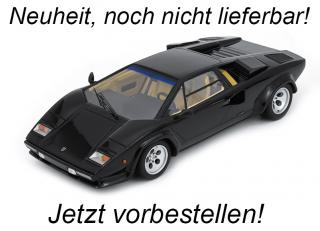 Lamborghini Countach 5000 S (black) Schuco ProR.18 Resinemodell 1:18 (Türen, Motorhaube... nicht zu öffnen!)