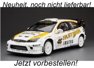 Ford Focus RS WRC 2006  #46 V.Rossi/C.Cassina Monza Rally Show, white/yellow SunStar Metallmodell 1:18 <br> Liefertermin nicht bekannt (nicht vor 2. Quartal 2025)