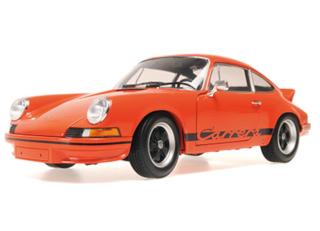 PORSCHE 911 CARRERA RS - 1972 - ORANGE W BLACK DECOR Minichamps 1:18 Metallmodell mit zu öffnenden Türen und Haube(n)