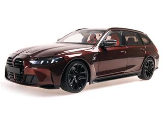 BMW M3 TOURING - 2024 - AVENTURINE RED W BLACK WHEELS AND TARTUFO INTERIOR Minichamps 1:18 Metallmodell Türen, Motorhaube und Kofferraum zu öffnen!