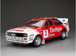 Audi Quattro A1 1983  #3 M.Duez/W.Lux Winner Lotto Haspengouw Rally, red/white SunStar Metallmodell 1:18