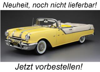 Pontiac Star Chief 1955 Open Convertible, white mist/avalon yellow SunStar Metallmodell 1:18 <br> Liefertermin nicht bekannt (nicht vor 3. Quartal 2025)