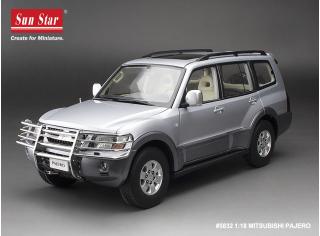Mitsubishi Pajero V73, cool silver SunStar Metallmodell 1:18  Lieferbar ab Anfang Juli 2025