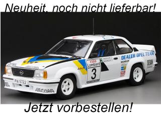 Opel Ascona 400 #3 A.Kulläng/B.Berglund, Esso Lombard RSAC Scottish Rally 1980, white/blue/yellow SunStar Metallmodell 1:18 <br> Liefertermin nicht bekannt (nicht vor 2. Quartal 2025)