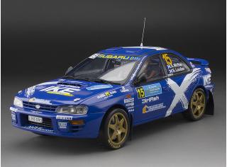 Subaru Impreza 555 – #15 Alister McRae/Stuart Loudon – Logiman Mythical Cars Rally 2023  SunStar 5529 Metallmodell 1:18
