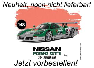 NISSAN R390 GT1 LE MANS 1998 GREEN 1998 GT Spirit 1:12 Resinemodell (Türen, Motorhaube... nicht zu öffnen!) Lieferbar ab Anfang Juni 2026