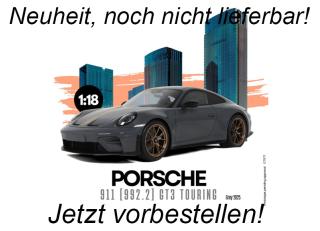 PORSCHE 911 [992.2] GT3 TOURING GREY 2025 GT Spirit 1:18 Resinemodell (Türen, Motorhaube... nicht zu öffnen!) Available from early May 2026