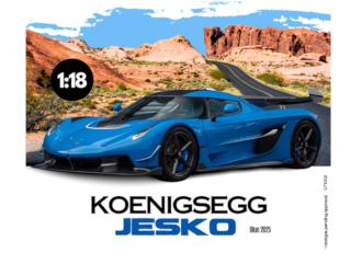 KOENIGSEGG JESKO BLUE 2025 GT Spirit 1:18 Resinemodell (Türen, Motorhaube... nicht zu öffnen!)