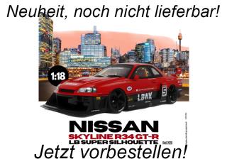 NISSAN SKYLINE R34 GT- R LB SUPER SILHOUETTE RED  2020 GT Spirit 1:12 Resinemodell (Türen, Motorhaube... nicht zu öffnen!) Lieferbar ab Anfang Juni 2026
