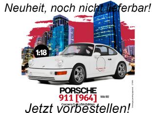 PORSCHE 911 [964] CARRERA CUP USA EDITION WHITE 1992 GT Spirit 1:12 Resinemodell (Türen, Motorhaube... nicht zu öffnen!) Lieferbar ab Anfang Juni 2026