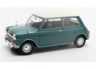 Austin Mini Cooper MKI (1961 -1963) - blue / white  Cult Scale Models 1:18 Resinemodell (Türen, Motorhaube... nicht zu öffnen!)