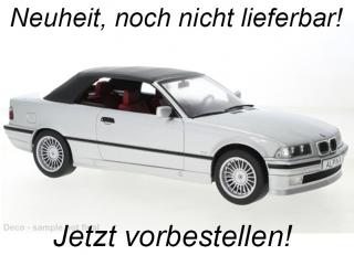 BMW Alpina B3 3.2 Cabriolet, silber, Basis: E36, 1996 MCG 1:18 Metallmodell, Türen und Hauben nicht zu öffnen <br> Available from end of April 2024