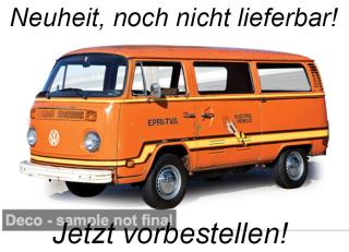 VW Volkswagen T2 Elektrotransporter, orange, 1978 IXO 1:18 Metallmodell  Liefertermin nicht bekannt
