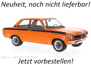 Opel Ascona A, orange/schwarz, 1973 MCG 1:18 Metallmodell, Türen und Hauben nicht zu öffnen  Liefertermin nicht bekannt