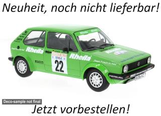 VW Golf I Gr.2, Rally Hunsrück, 1981, #22, A.Stock/P.Schmuck MCG 1:18 Metallmodell, Türen und Hauben nicht zu öffnen Liefertermin nicht bekannt