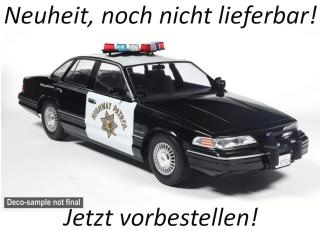 Ford Crown Victoria, 1992, California Highway Patrol MCG 1:18 Metallmodell, Türen und Hauben nicht zu öffnen  Date de parution inconnue