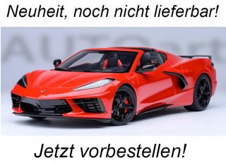 CHEVROLET CORVETTE C8 STINGRAY (TORCH RED) AUTOart 1:18 Composite  Available from June 2024