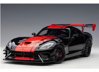 Dodge Viper \"1:28 Special Edition\" ACR 2017 (black/ red stripes) (composite model/full openings) AUTOart 1:18