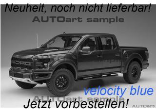 Ford F-150 Raptor Supercrew 2019 (velocity blue) (composite model/doors and front hood openings) AUTOart 1:18 Composite  Availability unknown (not before Q1 2026)