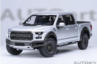 Ford F-150 Raptor Supercrew 2019 (indigot Silver) (composite model/doors and front hood openings)  AUTOart 1:18