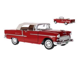 Chevrolet Bel Air Convertible, rot, Softtop und Persenning liegen bei, 1955 Motormax 1:18