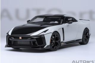 Nissan GT-R50 BY ITALDESIGN (metallic white/black) 2020 (composite model/two doors openings, total 4 opening)  AUTOart 1:18 Composite