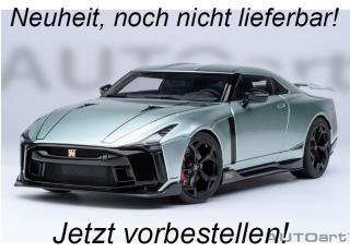Nissan GT-R50 BY ITALDESIGN (metallic green/black) 2020 (composite model/two doors openings, total 4 opening) AUTOart 1:18 Composite  Lieferbar ab August 2025