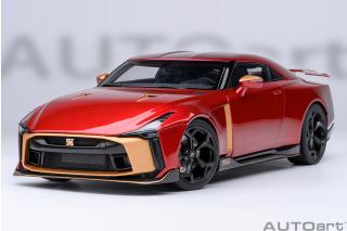 Nissan GT-R50 BY ITALDESIGN (metallic red/gold) 2020 (composite model/two doors openings, total 4 opening) AUTOart 1:18 Composite