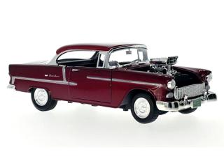 Chevrolet Bel Air Tuning 1955 metallic-rot  Motormax 1:18