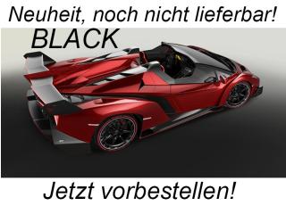 LAMBORGHINI VENENO ROADSTER (NERO ALDEBARAN / SOLID BLACK W/ RED ACCENT) AUTOart 1:18 Composite  Liefertermin nicht bekannt