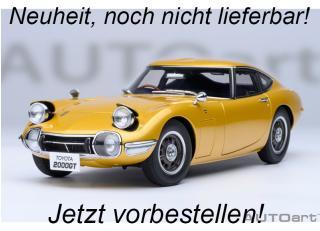 TOYOTA 2000GT 1967 (GOLD)6 openings (4 standard openings + 2 auf beiden Seiten) AUTOart 1:18  Lieferbar ab 2. Quartal 2025