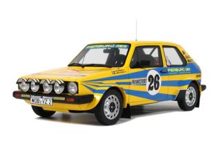 VOLKSWAGEN VW GOLF GTI  MK1 GR.2 P. EKLUND MONTE- CARLO 1980 OttO mobile 1:18 Resinemodell (Türen, Motorhaube... nicht zu öffnen!)