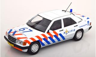 Mercedes 190 W201 1993 Dutch Police, white/orange/blue Triple9 1:18 (Türen, Motorhaube... nicht zu öffnen!)