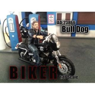 Biker - Bull Dog American Diorama 1:18 (Motorrad und Zubehör nicht enthalten!)