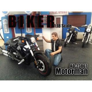 Figur BIKER - Motorman American Diorama 1:18 (Motorräder und Zubehör nicht enthalten!)