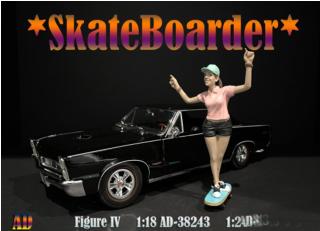 Figur Skateboarder - Figure IV (Auto nicht enthalten) American Diorama 1:18