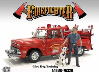 Figur Firefighters - Fire Dog Training American Diorama 1:18 (Auto nicht enthalten!)