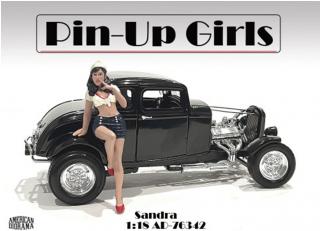 Figur Pin-up Girl - Sandra American Diorama 1:18 (Auto nicht enthalten!)
