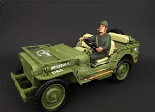WWII US Army Figure -IV American Diorama 1:18 (Auto nicht enthalten!)