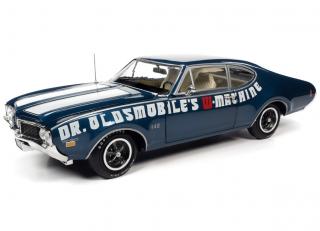 Oldsmobile Cutlass 442 1969 2-Door Coupe *Dr Oldsmobile`s W-Machine*, trophy blue Auto World 1:18