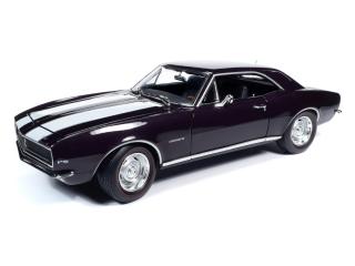 Chevrolet Camaro Z/28 RS (MCACN) Royal Plum with White Sport Stripes on hood and deck lid. Auto World 1:18