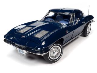 CHEVROLET CORVETTE STING RAY 1963  (DAYTONA BLUE) American Muscle Auto World 1:18