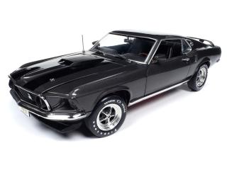 Ford Mustang 1969 Mach I - John Wick  - Hitman Gray Metallic with Flat Black stripes Auto World 1:18