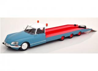 Citroen DS Tissier Autotransporter 1970 blau/rot  CMR 1:18 Metallmodell (Türen, Motorhaube... nicht zu öffnen!)