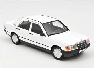 Mercedes-Benz 190E 1984 - White Norev 1:18 Metallmodell 4 Türen, Motorhaube und Kofferraum zu öffnen!